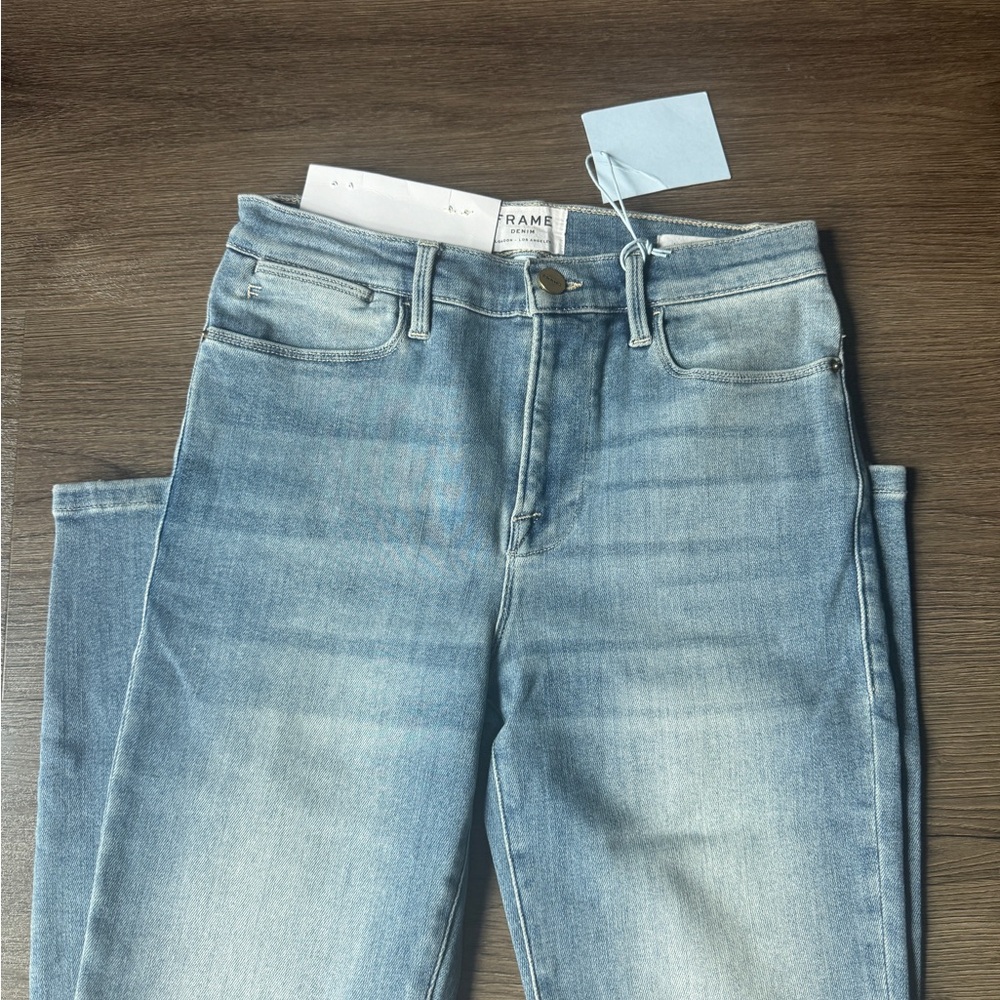 Frame Light Blue Denim le high skinny size 27